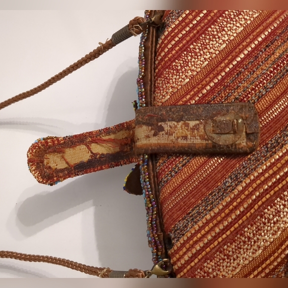 Handmade Beaded Purse Boho Chic Retro Vintage Trendy Unique Custom - Picture 5 of 11